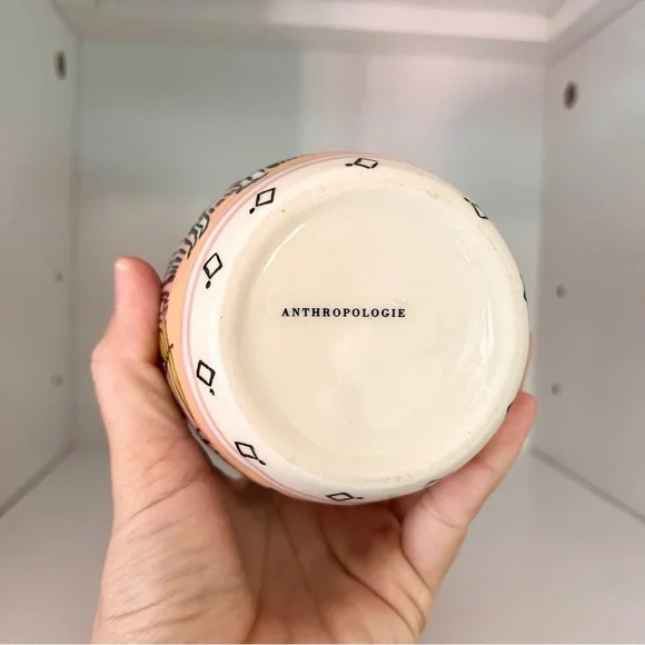 Anthropologie Ceramic Giraffe Vase, Plant Pot, Planter, Jar, Pink/Orange, White - Picture 5 of 5